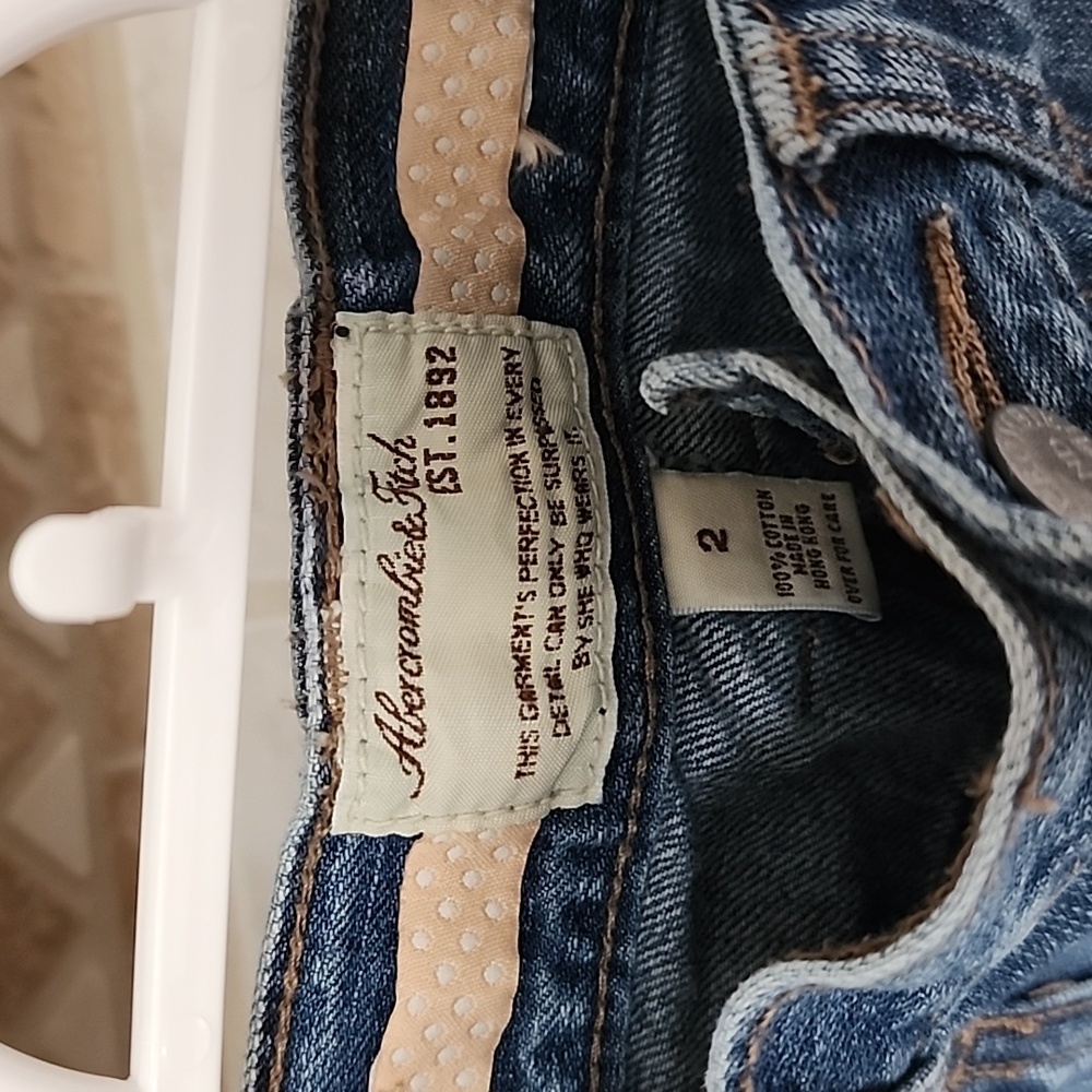 💙 ABERCROMBIE Ruffle Denim Mini Skirt 💙 - Picture 4 of 11